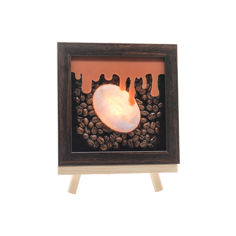 Amber kaffesimuleringskonstlampa - lampa kiss kaffedoft