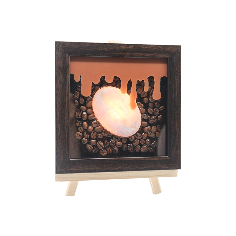 Amber kaffesimuleringskonstlampa - lampa kiss kaffedoft