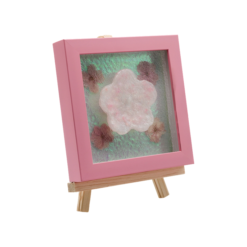 Bärnstensfärgad träram Water Ripple Cherry Blossom Art Lamp - Yozakura Rain