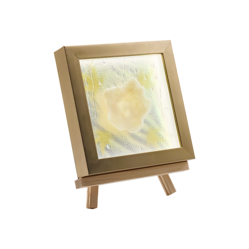 Fyrkantig ljusgul lönnlöv Art Light - Maple Frost
