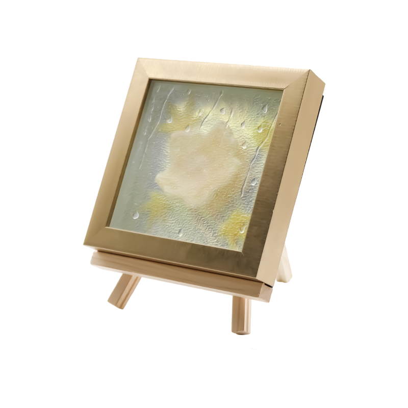 Fyrkantig ljusgul lönnlöv Art Light - Maple Frost