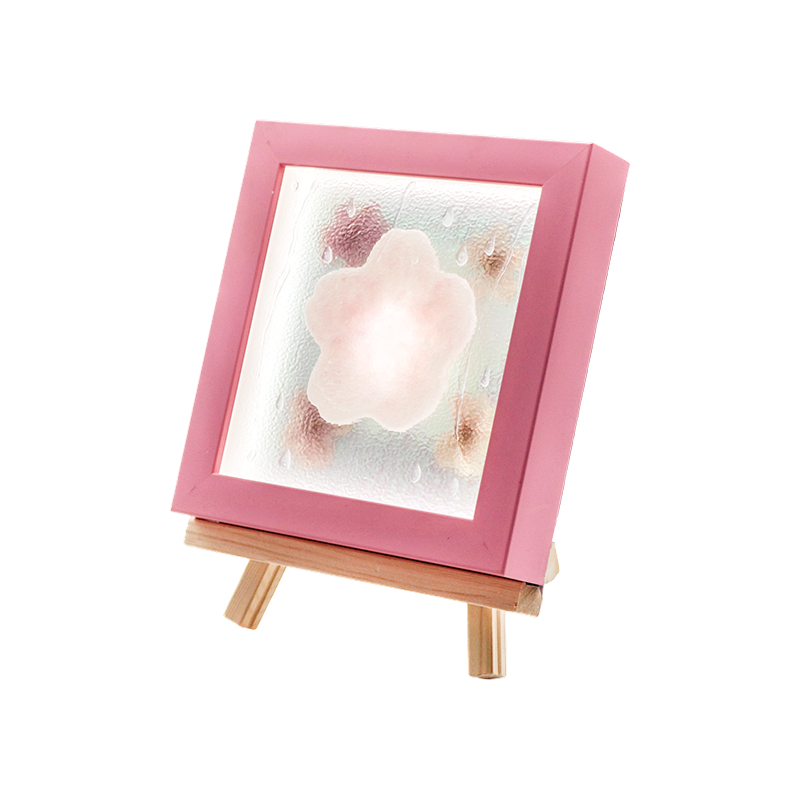 Gul träram Cherry Blossom Art Lamp-Yozakura Rain
