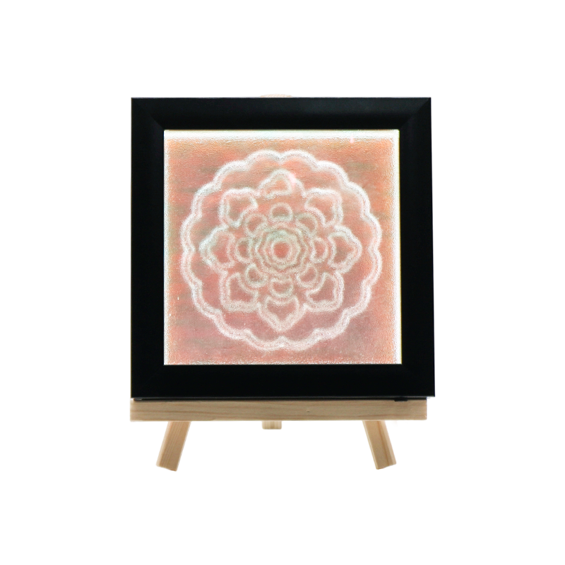 Blå blommönster vit kristalllampa - Tianxiang Ripples