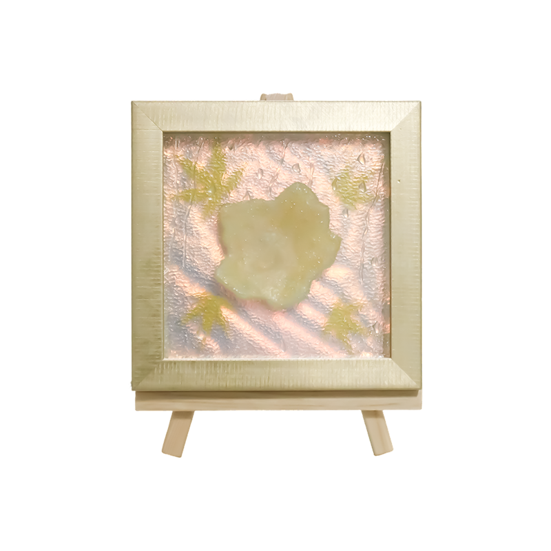 Fyrkantig ljusgul lönnlöv Art Light - Maple Frost