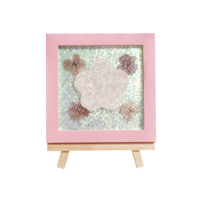 Bärnstensfärgad träram Water Ripple Cherry Blossom Art Lamp - Yozakura Rain