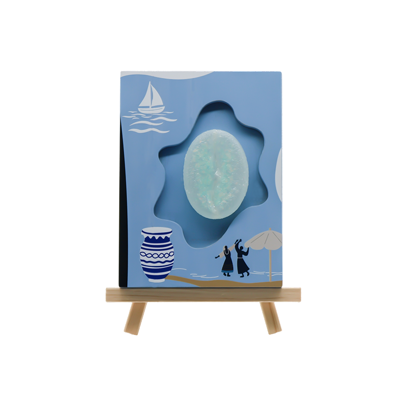 Ocean Wind Turing Coffee Bean Relief Träkonstlampa-Light of Love Sea